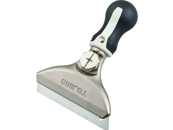 【商品説明】●ブレードが横滑りしない、刃滑り防止ストッパー付です。●表面ならし、ケレン作業に適したフラットなブレード取り付け角です。●ヘッド裏表どちらでも使用可能な両面フラットヘッド形状です。●用途や動線に合わせて柄の長さが選べます。●握りやすく手首の返しが　スムーズなエルゴグリップです。●ブレードカバー付です。【仕様】●型番：PSC-L15N●刃長（mm）：110　●刃幅（mm）：100　●全長（mm）：140　●刃厚（mm）：0．5●適合替刃L刃：替刃大（凄刃銀、凄刃黒）・硬刃ダブル・折れ線無し刃、J刃：替刃J型（J型刃使用の場合はカバーが使用できません）●ブレードカバー：ポリプロピレン（PP）　●ヘッド：アルミダイカスト　●グリップ：エラストマー樹脂・ポリプロピレン（PP）　●ねじ：亜鉛ダイカスト●刃は別売りです。【備考】※メーカーの都合により、パッケージ・仕様等は予告なく変更になる場合がございます。【検索用キーワード】タジマパーフェクトスクレーパーL150ならし　タジマパーフェクトスクレーパーL150ナラシ　タジマカッター・鋸　PSCL15N　工事用品　照明用品　塗装内装用品　へらスクレーパー　スクレーパー　4975364057877　1028443　タジマ　パーフェクトスクレーパーL150ならし　PSC−L15N　X627FX表面ならし、ケレン作業。
