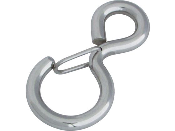【商品説明】●リング部分が溶接されてないので、工具を使ってひねる（開閉）こともできます。【仕様】●型番：B-1584●D（mm）：8 ●L（mm）：90 ●S（mm）：12 ●W1（mm）：17 ●W2（mm）：25 ●使用荷重（kN）：0．78●ステンレス（SUS304） ●仕上げ：バレル研磨仕上げ【備考】※メーカーの都合により、パッケージ・仕様等は予告なく変更になる場合がございます。【検索用キーワード】水本ステンレスアイフック線径8mm長さ90mm　ミズモトステンレスアイフックセンケイ8mmナガサ90mm（1コ＝1フクロ）　水本荷役金具　B1584　金物資材　建築資材　建築金物　荷役金具　Sフック　4982970415847　3788750　水本　ステンレス　アイフック　線径8mm　長さ90mm　B−1584　X628GCチェーン・ワイヤ・ロープなどの連結金具として、また端末の金具のジョイントに。