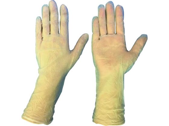 【お取り寄せ】ブラストン PVC手袋ロング テクスチャータイプS 100枚 BSC-4300-S ビニール プラスチック 使い捨て手袋 作業用手袋