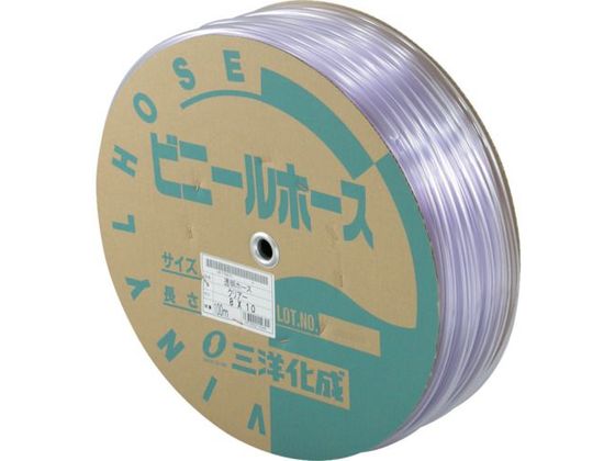 【お取り寄せ】サンヨー 透明ホース8×10 100mドラム巻 TM-810D100T チューブ ホース類 樹脂チューブ ホース 配管材