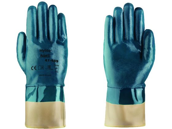【お取り寄せ】アンセル ニトリルコーティング手袋 アクティブアーマーハイライト 47-409 L ニトリルゴム手袋 厚手手袋 耐油手袋 作業用手袋
