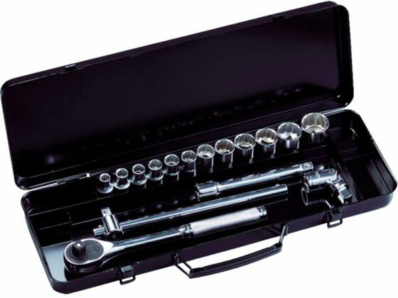 【お取り寄せ】スーパー ソケットレンチセット 差込角12.7mm(1／2インチ)入り数:16 N412S ソケット ソケットレンチ 作業用品 工具