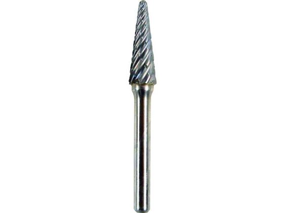 【お取り寄せ】NRS 超硬バー テーパーd-steelカット 刃径10×刃長19×軸径6×軸長46 ロー付 TCBSTL4600 超硬バー 研削研磨用品 作業用品 工具