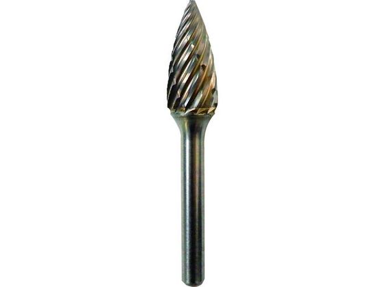 【お取り寄せ】NRS 超硬バー トンガリd-steelカット 刃径12×刃長25×軸径6×軸長45 ロー付 TCBSTL6800 超硬バー 研削研磨用品 作業用品 工具