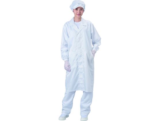 【お取り寄せ】ブラストン コート(テーラーカラー・ボタン)-白-3L BSC-61001-W-3L クリーンウェア クリーン対策 静電気対策