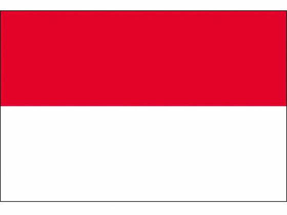 楽天JET PRICE【お取り寄せ】東京製旗 国旗No.2（90×135cm） インドネシア 426129 安全標識 ステッカー 現場 安全 作業