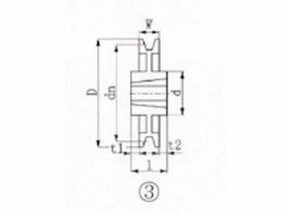 【お取り寄せ】EVN ブッシングプーリー SPZ 280mm 溝数1 SPZ280-1 プーリー メカニカル部品 伝導部品 ..