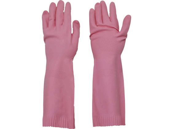 ダンロップ 天然ゴム厚手 裏毛付 M ピンク 6330 天然ゴム手袋 厚手手袋 耐油手袋 作業用手袋