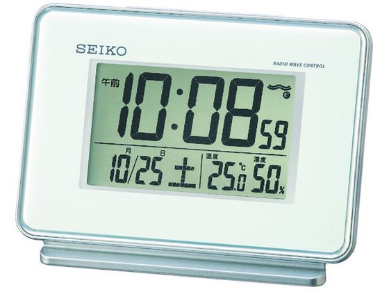 楽天JET PRICE【お取り寄せ】SEIKO 温湿度付き電波時計 SQ767W 置き型タイプ 時計 温湿度計 家電