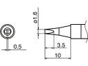 【お取り寄せ】白光 こて先 1.6D型 T36-D16 電気はんだこて はんだ 静電気対策 生産加工 作業 工具
