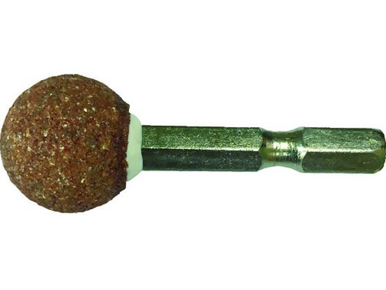 【お取り寄せ】RELIEF 六角軸 軸付砥石 金属用(WA) 球型φ19mm 27808 軸付砥石 研削研磨用品 作業用品 工具