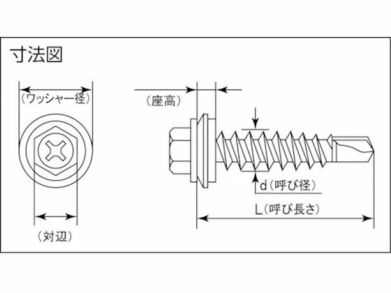 【お取り寄せ】MIYAGAWA 高耐食ドリルねじ六角シーリング MRX 6×60 5本入 HX63-60A...