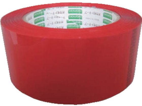 【お取り寄せ】オカモト OPPテープ 48×100 赤 333C-R 48mm OPPテープ 透明テープ 粘着テープ 梱包