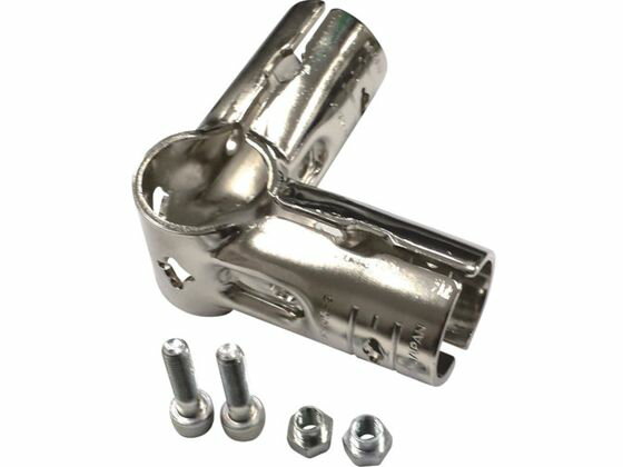 【お取り寄せ】スペーシア メタルジョイントNSJー2N静電タイプ(ニッケルメッキ) NSJ-2N 支柱 クランプ ..