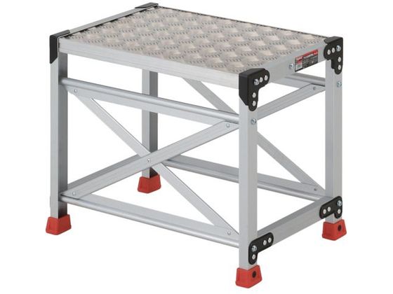 【お取り寄せ】TRUSCO 作業用踏台 アルミ製・縞板タイプ 天板寸法600×400×H500 TSFC-165 踏み台 据え置き型 はしご 作業