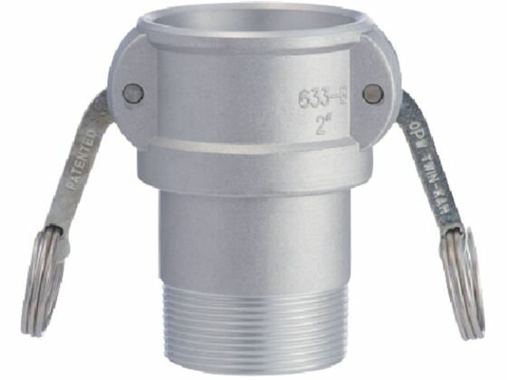 【お取り寄せ】トヨックス 633-BB カムロックカプラー オネジ アルミ 1-1/4インチ AL 633-BB-1-1 4-AL カップリング 流体継手 チューブ 生産加工用品 作業用品 工具