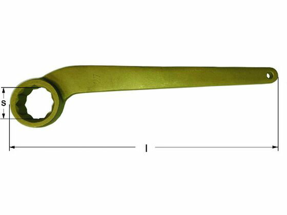 【お取り寄せ】Ampcoスイス 防爆カーブヘッドボックスレンチ 19mm AY0019B レンチ スパナ 防爆 絶縁工具 作業用品 工具