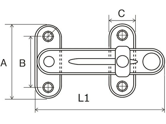 【お取り寄せ】NewHikari 締付打掛け 大 黒色 SH-LS65BK ドア サッシ廻り 建築金物...