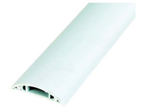【お取り寄せ】TRUSCO 配線カバー50 1M 白 TRDR501W 床用配線カバー モール ケーブル 電源タップ 配線..