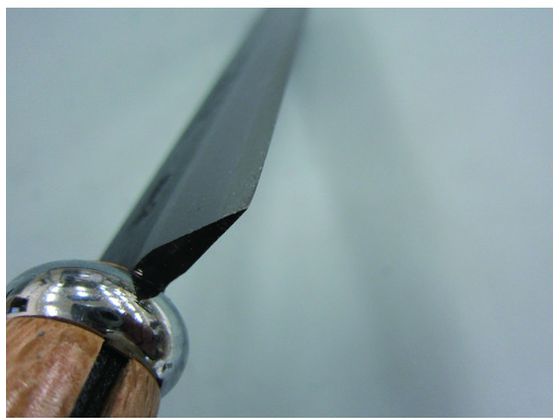 【お取り寄せ】鋼典/両刃竹割ナタ鋼付木鞘完全包装/C-9