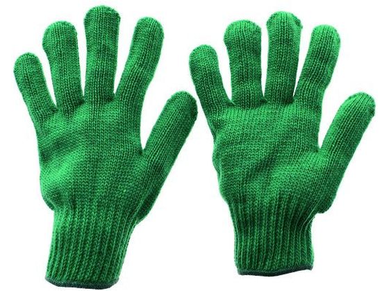 【お取り寄せ】TRUSCO カラーナイロン軍手 緑 TCNG-G 特紡軍手 軍手 背抜き手袋 作業用手袋(4.0)