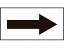【お取り寄せ】緑十字配管方向表示ステッカー →黒矢印 貼矢98 20×40mm 10枚組 オレフィン193098 標識 安全テープ類 安全保護 研究用