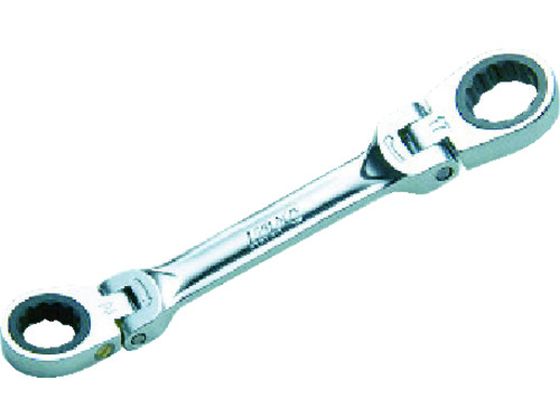 Socket Wrench - 【お取り寄せ】KTC ショートラチェットめがねレンチ(両頭首振りタイプ) 14×17mm MR1S-1417F めがねレンチ レンチ スパナ プーラー 作業用品 工具