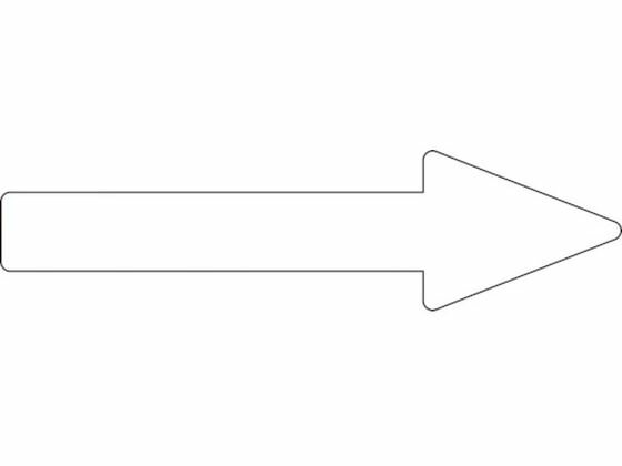 【お取り寄せ】緑十字 配管方向表示ステッカー →白矢印 貼矢85 55×200mm 10枚組 エンビ 193585 標識 安全テープ類 安全保護 研究用