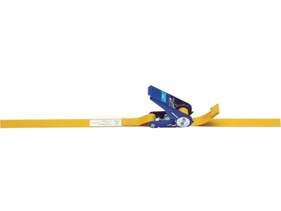 【お取り寄せ】ラチェットバックル50mm幅荷重30kN使用力7.5kN両シボリ縫巻取7m