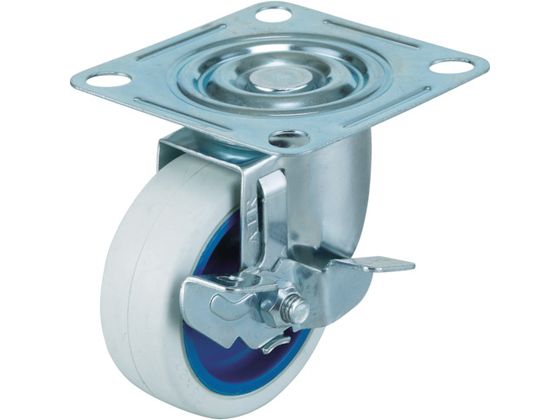 【お取り寄せ】ワコー エアーキャスター(自在車ストッパー付) 75mm ホワイトゴム車 AMG-75-NRDS-W キャスター 筐体 機構部材 金物