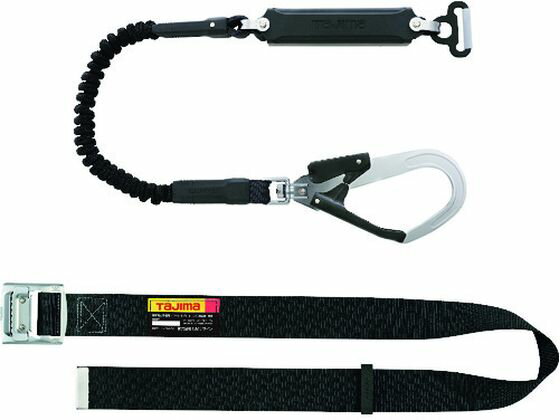 【お取り寄せ】タジマ 胴ベルト スチール M 黒 蛇腹 A環L2セット B1SMJR-AL2BK 墜落制止用器具 安全保護具 作業