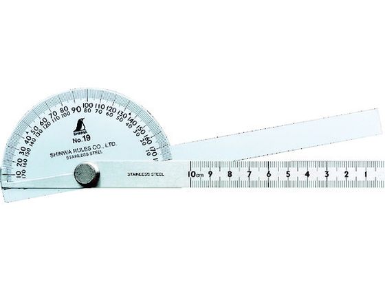 【お取り寄せ】シンワ プロトラクターNo.19 シルバー2本竿 62490