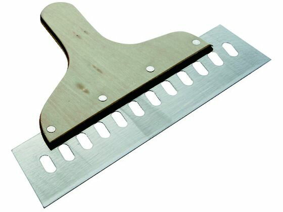 【お取り寄せ】TRUSCO 軽量ステンレス地ベラ 穴あき 厚み0.6 幅270ミリ ヘラ 盛板 コテ 塗装 養生 内装..