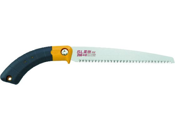 【商品説明】●切り口にこだわった果物剪定に。切り口にこだわった梅・みかん・レモン剪定用（鞘付き）。●腰の強いノコギリが良いと言われる方にオススメです。●持ちやすく滑りにくいエラストマーグリップを採用しています。【仕様】●型番：17110●刃長（mm）：200●全長（mm）：368●刃ピッチ（mm）：3．3●刃厚（mm）：0．7●刃幅（mm）：0．9●柄部材質●交換柄●伸縮●切り溝幅（mm）●替刃スクリュータイプ●完成品●刃＋柄＋鞘●刃：炭素工具鋼5種（SK5）無電解ニッケルメッキ●柄：エラストマー樹脂●鞘：ポリプロピレン●鞘付【備考】※メーカーの都合により、パッケージ・仕様等は予告なく変更になる場合がございます。【検索用キーワード】ゼットソーSL果樹200中目本体　ゼットソーSLカジュウ200チュウメホンタイ　ゼットソー鋸　17110　手作業工具　ハサミカッター鋸　園芸用鋸　鋸　4963041171107　7982127　ゼットソー　SL果樹200中目本体　17110　X849KW