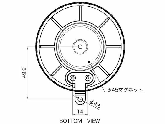 【お取り寄せ】NIKKEIニコPOT VL08B型 LED回転灯 80パイ 赤VL08B-003DR 表示灯 電気部品 電子部品 生産加工 作業 工具 3