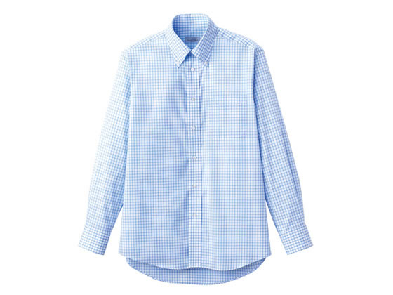 【お取り寄せ】ボンマックス グラフチェック長袖シャツ ブルー S FB4506U-7-S