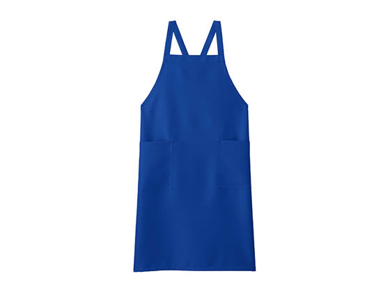 【お取り寄せ】ボンマックス 胸当てエプロン ブルー F FK7168-7-F 胸当てエプロン エプロン 作業用 ユニフォーム