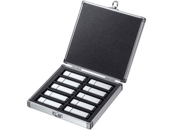 【お取り寄せ】サンワサプライ USBフラッシュメモリケース 10本収納 FC-UFD1N マルチメディアケース メディアケース 記録メディア テープ