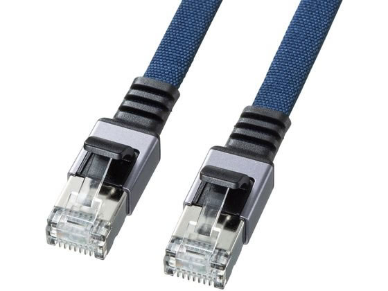 【商品説明】エンハンスドカテゴリ5の5.0倍、カテゴリ6の2.0倍の伝送帯域500MHzを実現!余裕の伝送特性でエラーを防ぐ高性能LANケーブルです。10ギガビットイーサネット(10G BASE-T)に完全対応しているので、超高速ネットワーク環境でも使用可能です。メッシュ素材採用で引張強度200%を実現。ケーブル厚2.1mmのフラットタイプで、カーペットの下や細いすき間に配線できます。【仕様】●カラー：ブルー●ケーブル長：0．5m●コネクタ形状：RJ−45コネクタ（ツメ折れ防止カバー付き）●スリムコネクタ：有●ツメ折れ防止コネクタ：無●ツメ折れ防止カバー：有●形状タイプ：フラットタイプ●ケーブル構造：UTP●ケーブル導体：32AWG●ケーブル導体構造：より線●結線仕様：ストレート結線●フラットケーブル直径：2．3×7．8mm●ケーブル芯数：8芯（4P）●カテゴリ：CAT6A●規格名：10GBASE−T●対応カテゴリ・規格：カテゴリ6A（10G　BASE−T）、カテゴリ6（1000BASE−TX）、カテゴリ5e（1000BASE−T）、カテゴリ5（100BASE−TX）、カテゴリ3（10BASE−T）適合●色配線：TIA／EIA−568B●通信速度：10Gbps●周波数特性：500MHz●検査：100％導通検査、フルーク検査実施【備考】※メーカーの都合により、パッケージ・仕様等は予告なく変更になる場合がございます。【検索用キーワード】サンワサプライ　さんわさぷらい　SANWASUPPLY　カテゴリ6A　メッシュフラット　LANケーブル　ブルー　0．5m　KB−FL6AME−005BL　KBFL6AME005BL　配線用品　LANケーブル　XS8036フラット＆メッシュケーブル、メタルコネクタで断線・衝撃に強い。