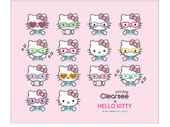 【お取り寄せ】名古屋眼鏡 クリアシー くもり止めクロス ハローキティ 1枚 めがねケア めがねケア アイケア