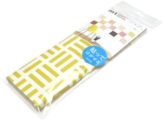 【お取り寄せ】カモ井 mt リメイクシート スクエア 三崩し・金糸雀色 MTCARS046 デコレーション用マスキングテープ インテリア装飾 デコレーショングッズ