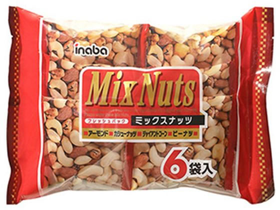 【商品説明】食べ切りサイズのミニパックです。4種類の素材を6通りの味わいでお楽しみ下さい。【仕様】●原材料：落花生、カシューナッツ、アーモンド●アレルギー表示：小麦、落花生、アーモンド、カシューナッツ、大豆●入数：22g×6袋【備考】※メーカーの都合により、パッケージ・仕様等は予告なく変更になる場合がございます。【検索用キーワード】稲葉ピーナツ　いなばぴーなつ　イナバピーナツ　ミックスナッツ22g×6袋入　ミックスナッツ　食べ切りサイズ　ミニパック　お菓子　おやつ　XT0188食べ切りサイズのミニパックです。4種類の素材を6通りの味わいでお楽しみ下さい。