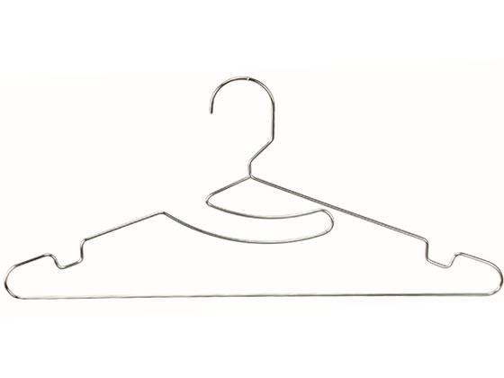 パール金属 メタリア ステンレス製首もとを伸ばさないハンガー3本組 金属製ハンガー ピンチハンガー