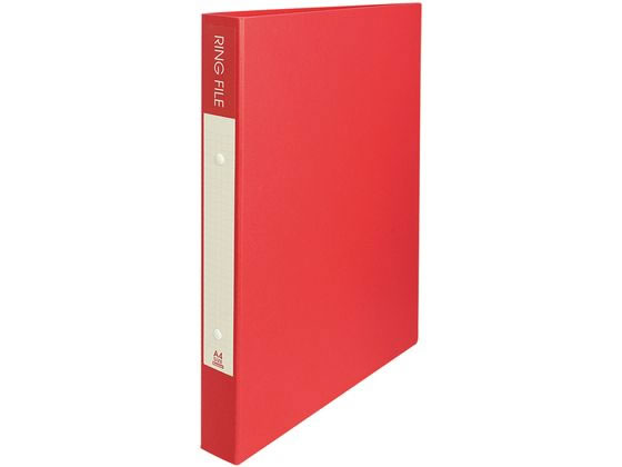 ビュートン 2穴リングファイル 紙製 A4タテ 背幅36mm レッド A4 丸型2穴リングファイル 紙製 リング式..