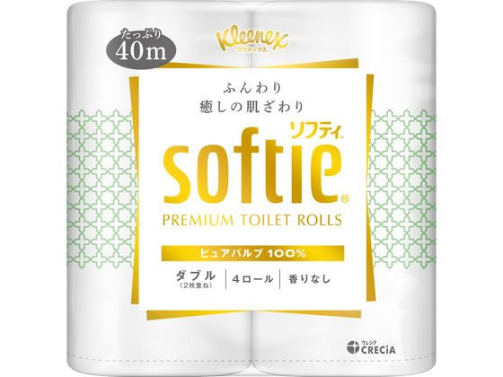 クレシア クリネックス ソフティ 4ロール ダブル トイレットペーパー