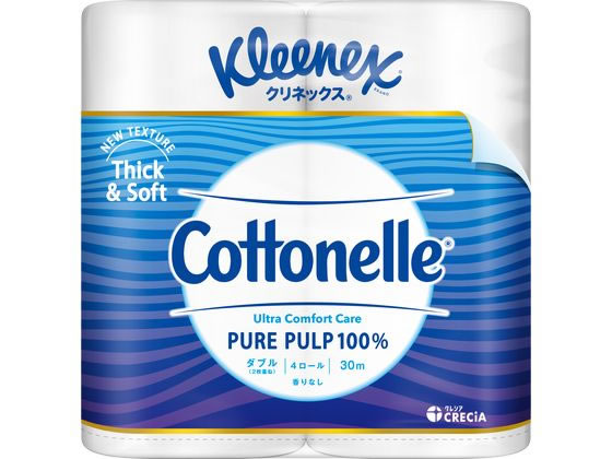 クレシア クリネックス コトネル 4ロール ダブル トイレットペーパー