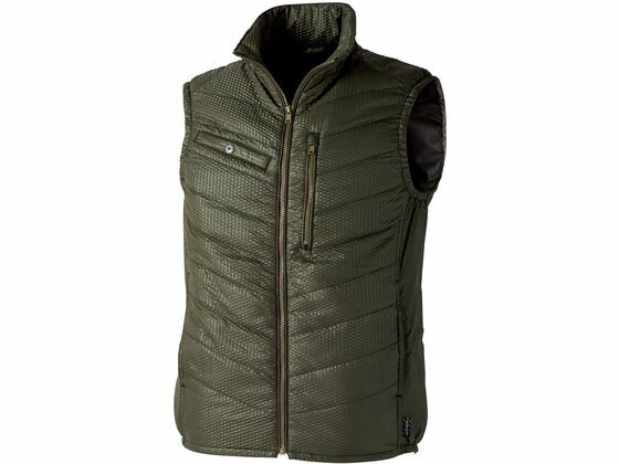 【お取り寄せ】CUC d-HEATエンボスベスト D・オリーブ 6L 8882-810-6L 888シリーズ 秋冬 CUC 作業服 ユニフォーム