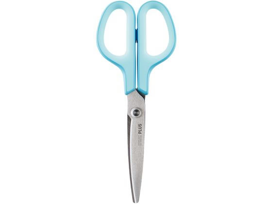 Work Scissors - 【お取り寄せ】プラス はさみ フィットカットカーブ 抗菌 ロング型 ブルーSC-190S-AB はさみ 切る 文具 事務