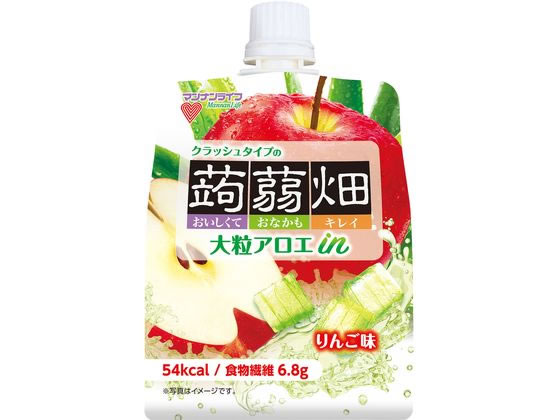 マンナンライフ 大粒アロエinクラッシュタイプの蒟蒻畑りんご味 150g ゼリー デザート お菓子