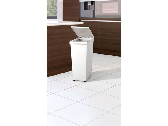 アスベル エバンプッシュペール 45L ホワイト A6013 蓋スイングタイプ ゴミ箱 ゴミ袋 ゴミ箱 掃除 洗剤 清掃 [2]